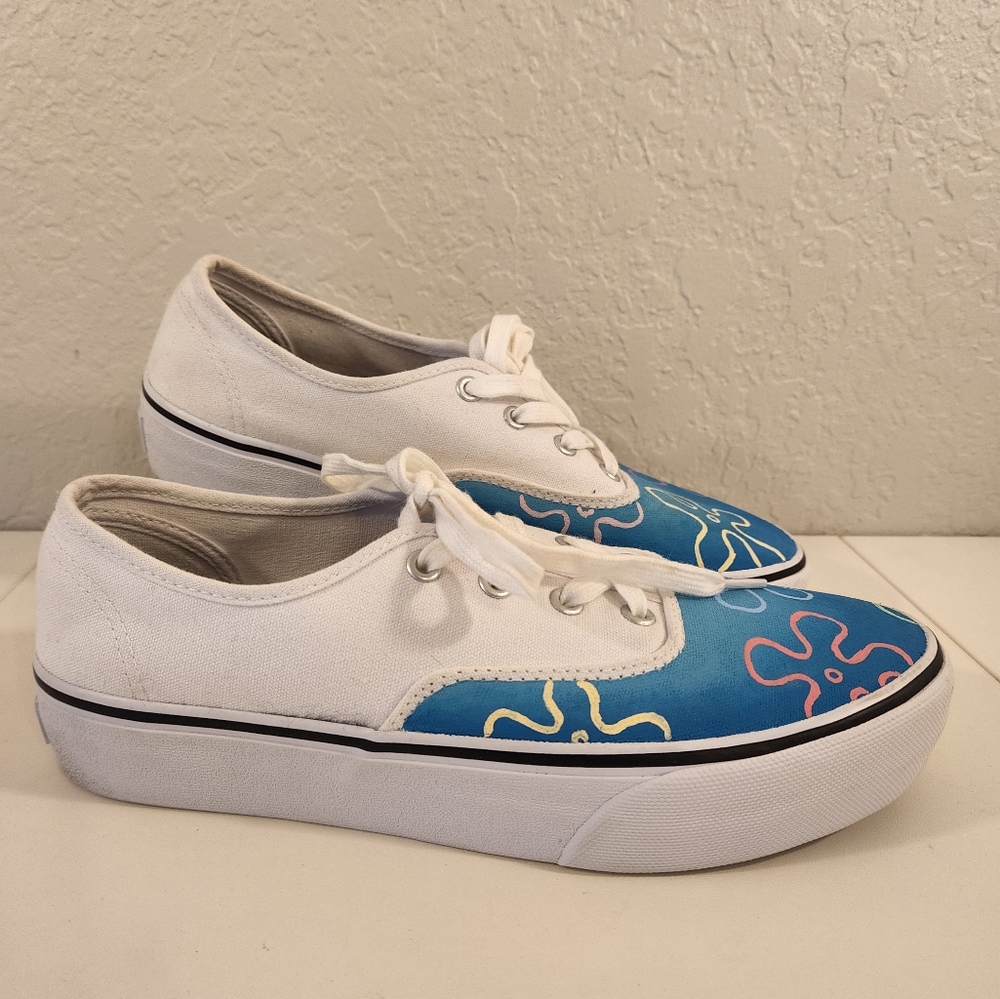 Custom Painted sketchers Los Angeles. Spongebob. Size 9. Plankton. Lace up - Picture 1 of 8